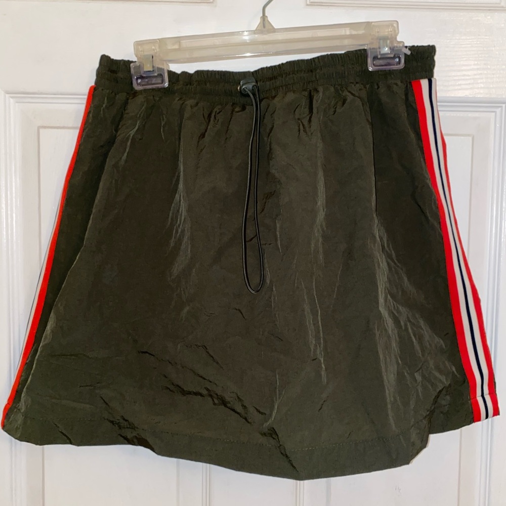 Casual, army green skirt